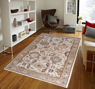 Alfombras Catherine 3x5 pies hechas a mano 100 % lana acolchadas a mano para decoración del hogar Foto 1 de 4