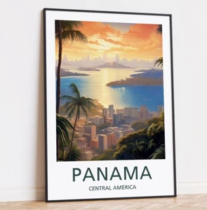 Panama Central America Graphic Travel Poster Panama America Print - Picture 1 of 3