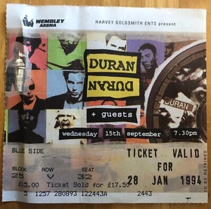 Duran duran Wembley Arena London 1994 ticket - Picture 1 of 2
