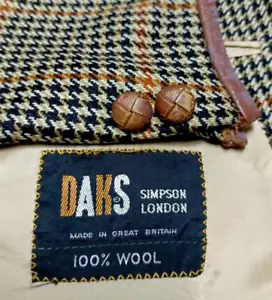 De colección Daks DD London Todo Estambre Cuadros Clásico Traje Chaqueta Blazer 36R 40R - Imagen 1 de 12