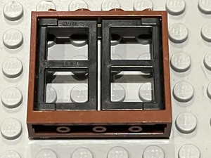 LEGO RedBrown Window 1x4x3 with 2 black pane 1x2x3 60594 60608 / Set 75947... - Imagen 1 de 1