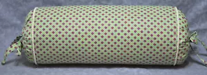 Corded Bolster Neck Pillow made w Ralph Lauren Studio Greenvale Foulard Fabric - Picture 1 of 2