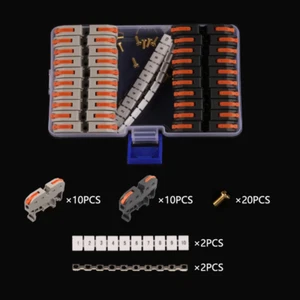 Boxed Din Rail 211 Splicing TYPE Wire Connector Quick Connection Conductor Cable - Picture 1 of 14