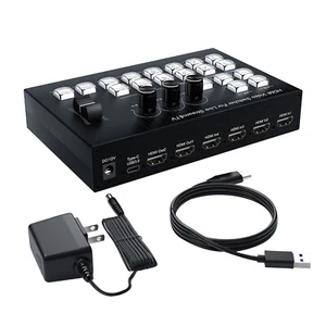 4K 4 HDMI Video Switcher Multi Camera Live Streaming Production Recorder - Afbeelding 1 van 15