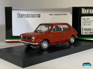 BRUMM 1/43 FIAT 127 I SERIE 1972 ROSSO SIERRA INT. NERO ART. R500-09-UPD-2025 - Foto 1 di 3