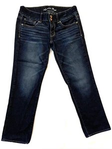 American Eagle Artist Jeans Pants Low Rise 2 Button Women 6 Regular Stretch - Picture 1 of 8