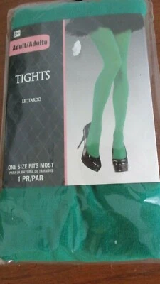 AMSCAN ~ 1 双绿色紧身裤 ~ 均码最适合 ~ 全新 — 第 1/3 张图片