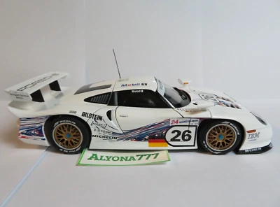 AUTOart SIGNATURE 1/18 Porsche 911 GT1 1997 Le Mans #26 Diecast CAR MODEL w/COA - Image 1 of 4