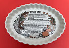 Vintage Ulster Kitchenalia Ceramic Fish Pie Dish, Made In Ireland