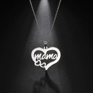 Halskette Kette Anhänger Schmuck Silber Mama Geschenk Mutter Muttertag Herz - Bild 1 von 2