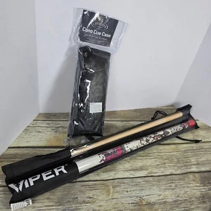 Casemaster Cono Queuekoffer schwarz + Viper 48" Junior Poolqueue Stick Pink Bones... - Bild 1 von 14
