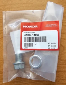 92800-14000 OEM HONDA K20A2 WATER PASSAGE DRAIN PLUG & GASKET 02-06 RSX TYPE-S - Bild 1 von 2