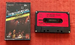 THE ROLLING STONES-CASSETTE TAPE WITH PAPER LABELS-THE ROLLING STONES IN CONCERT - Picture 1 of 6