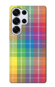 S3942 LGBTQ Rainbow Plaid Tartan Case For Samsung Galaxy S25 Ultra - Picture 1 of 5