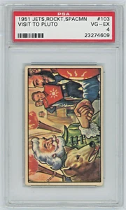 1951 Bowman #103 Visit To Pluto Jets Rockets Spacemen Card PSA 4 #23274609 🚀 - Picture 1 of 4