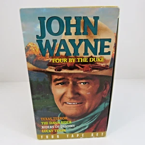 JOHN WAYNE -VHS BOX SET FOUR VHS MOVIES - Picture 1 of 6