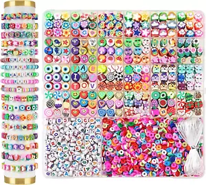 2300Pcs Polymer Clay Beads Bracelet Making Kit, 24 Style Cute Fun Beads for Frie - Picture 1 of 12