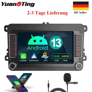 7" Für VW GOLF MK5 MK6 Wireless Carplay Android 13 Autoradio GPS NAVI DAB+FM 64G - Bild 1 von 18