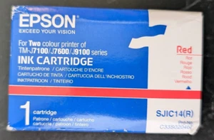 Epson SJIC14(R) Red Ink Cartridge for TM-J7100 J7600 J9100 series Inc VAT - Picture 1 of 5