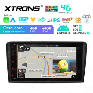 8 inch Car Stereo GPS Radio Navi Android 14 Qcta-Core 64GB For Audi A3 S3 RS3 8P - Picture 1 of 19