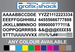 1" 2" 3" 4" 5" INCH SELF ADHESIVE VINYL LETTERS AND NUMBERS STICKERS A - Z - Picture 1 of 4