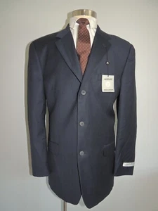 NWT MEN'S ALFANI BLACK WOOL BLEND 3 BUTTON SPORT COAT SIZE 44L - Picture 1 of 8