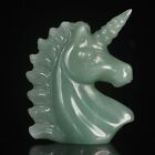 2.09" Natural Green Aventurine  Hand Carved Unicorn Collectibles #37N62