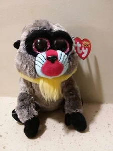 ty beanie boos wasabi the baboon 6" 2018 pink sparkle eyes easter vday TY NWT - Picture 1 of 3