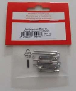 Set 4 Stück Seilanlenkung M2 Gabelkopf/Augenschraube Seilzuganlenkung - Bild 1 von 2