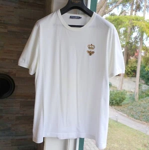 DOLCE & GABBANA SHIRT 56 tshirt t dg logo d&g white 2xl xxl xl embroidered crown - Bild 1 von 11