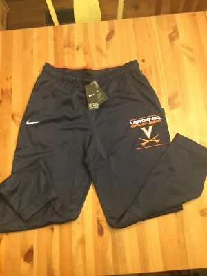 NWT nike Men's Large therma Track/sweat Pants Virginia Cavaliers w/pockets dry - Image 1 of 4