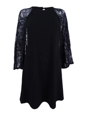 Calvin Klein Women's Plus Size Sequined Lace Capelet Dress - Image 1 of 2