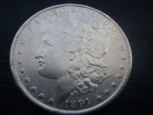 1891S-MORGAN $-UNC-MS+++/++++LUSTROUS-BETTER  DATE & HI QUAL.-5.296M-gm wt 26.71 - Picture 1 of 11