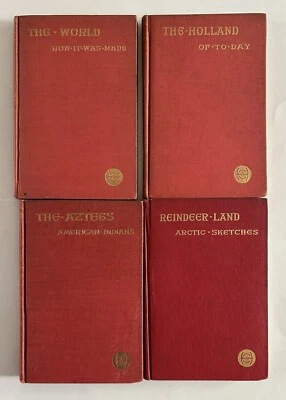 1905 LIBRARY OF THE GREAT WORLD 4 VOLS AZTECS HOLLAND ARCTIC HOW WORLD WAS MADE Foto 1 de 4