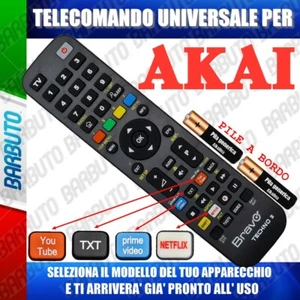 TELECOMANDO UNIVERSALE AKAI" CLICCA SUL TUO MODELLO E LO RICEVERAI GIA PRONTO - Imagen 1 de 2