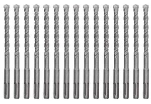 SDS Plus Bohrhammer Bohrer Bit Set 3/8 Zoll x 8 Zoll Hartmetallbohrer Beton Gestein - 15 Teile - Bild 1 von 8
