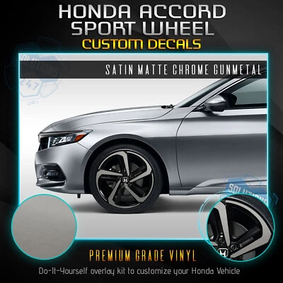 Kit de vinilo de eliminación de cromo para rueda deportiva Honda Accord 18-20 - cromo mate satinado Foto 1 de 4