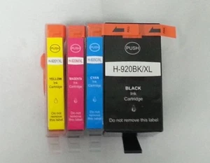 4 pezzi nuovo inchiostro ad alta resa BK&3 colori per HP 920XL OfficeJet 7000 7500 6000 serie 6500 - Foto 1 di 1