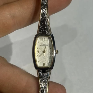 Anne Klein Uhr Damen 16,5 mm silber goldfarben gerolltes Band neue Batterie 7" - Bild 1 von 11