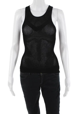 Otoño Cachemira Mujeres Negro Gótico Sin Mangas Camiseta sin Mangas Mezcla Viscosa Talla XS Foto 1 de 4