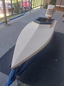 Old Radio Control Boat And Trailer Set - Picture 1 of 18