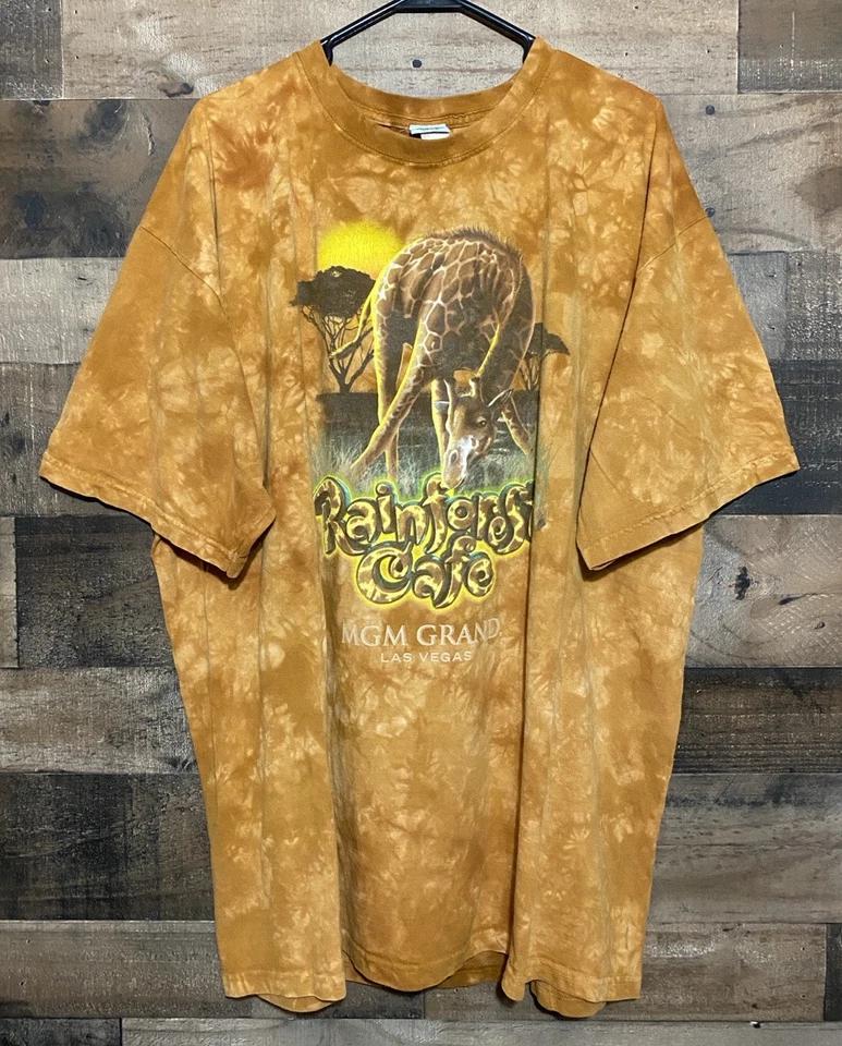 Vintage Rainforest Cafe MGM Grand Las Vegas Tie Dye T-Shirt Size XXL Restaurant - Image 1 of 1