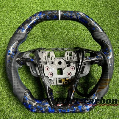 Volante de fibra de carbono forjado apto para Ford Mondeo Fusion EcoBoost 2013-2019 Foto 1 de 4