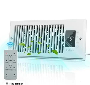 Register Booster Fan 4"x10", 6"x10"10-Speed Quiet Vent Fan with Negative Ion, Th - Picture 1 of 3