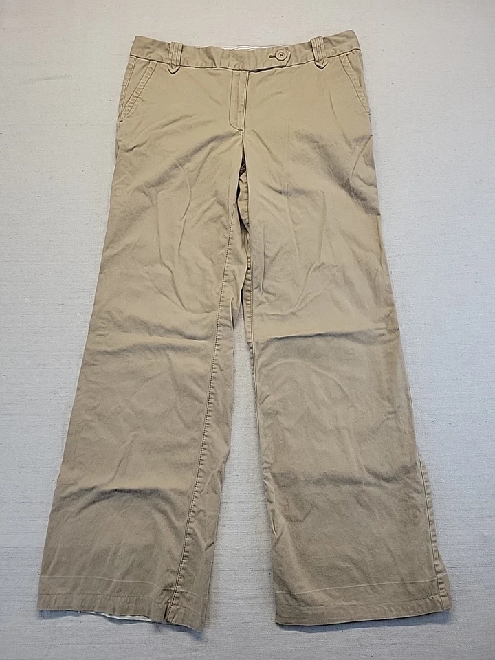 Pantalones chinos Ann Taylor LOFT Marisa pierna ancha mujer 8 caqui beige  Foto 1 de 4
