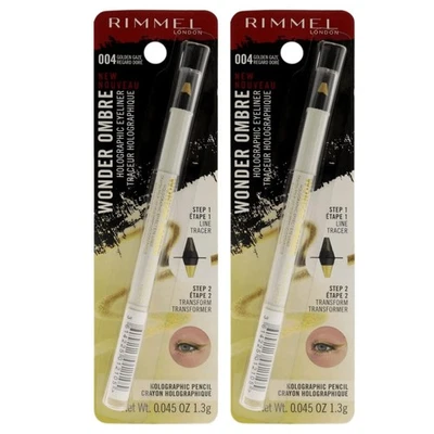 2-Pack Rimmel London Wonder Ombre Holographic Eyeliner 004-Golden Gaze 0.04oz - Image 1 of 4