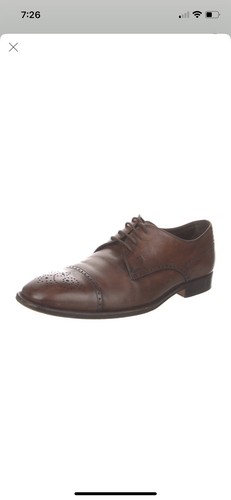 TOD’S Oxford Tod's uomo pelle marrone semi brogue berretto punta taglia Tod 10 taglia US 11 5