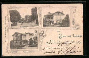 Hamburg-Lokstedt, Königstrasse, Villa, Ansichtskarte 1898 - Picture 1 of 2