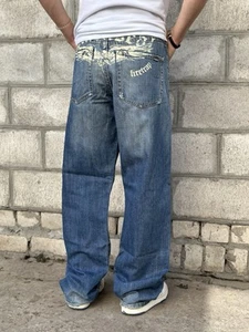 Vintage japanische Marke Firetrap Crazy Jeans Größe 34 Y2K Style USA Baggy Hype Trend - Bild 1 von 17