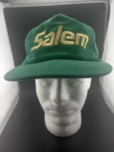 VINTAGE Salem cappello berretto snap back verde velluto a coste sigarette promo uomo anni 90 - Foto 1 di 7